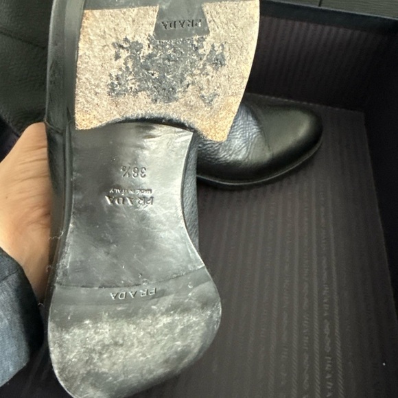 Prada authentic black pull on boots 38.5 - Picture 5 of 16